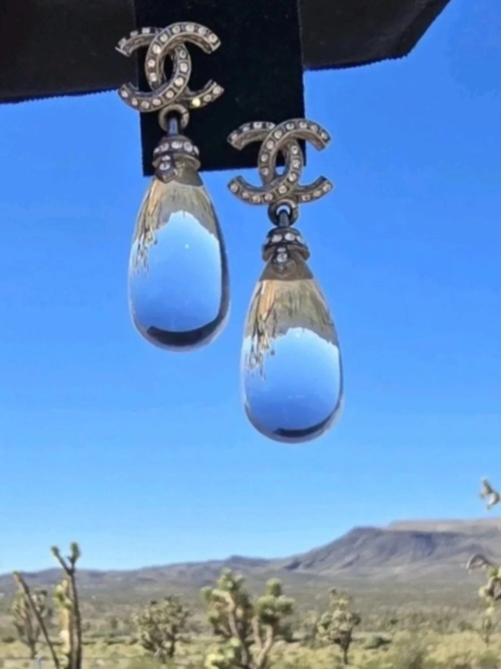 Chanel RARE Resin Drop Earrings - Picture 2 of 11